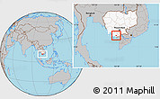 Gray Location Map of Dang Tung, highlighted country