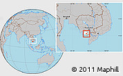 Gray Location Map of Dang Tung, highlighted parent region, within the entire country