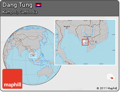 Gray Location Map of Dang Tung, highlighted parent region