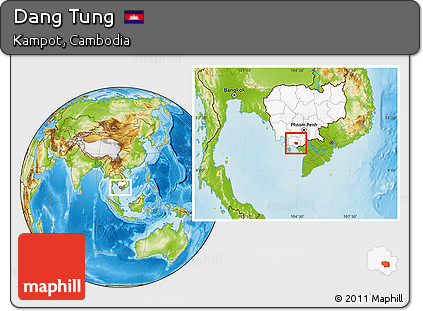 Physical Location Map of Dang Tung, highlighted country