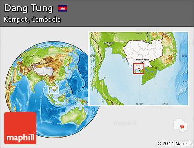Physical Location Map of Dang Tung, highlighted country