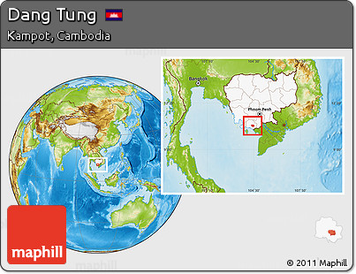 Physical Location Map of Dang Tung, highlighted country