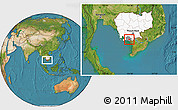 Satellite Location Map of Dang Tung, highlighted country, highlighted parent region