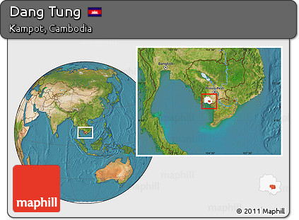 Satellite Location Map of Dang Tung, highlighted parent region