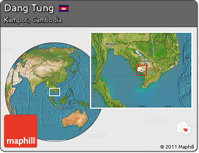 Satellite Location Map of Dang Tung, highlighted parent region