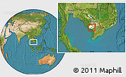 Satellite Location Map of Dang Tung, highlighted parent region