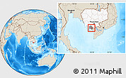 Shaded Relief Location Map of Dang Tung, highlighted country, highlighted parent region
