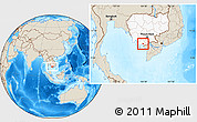 Shaded Relief Location Map of Dang Tung, highlighted country