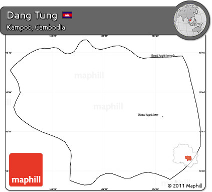 Blank Simple Map of Dang Tung, cropped outside