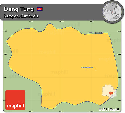 Savanna Style Simple Map of Dang Tung, cropped outside