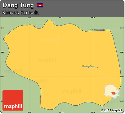 Savanna Style Simple Map of Dang Tung, cropped outside