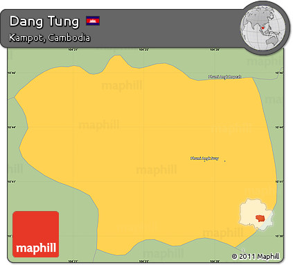 Savanna Style Simple Map of Dang Tung