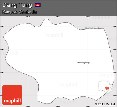 Silver Style Simple Map of Dang Tung, cropped outside