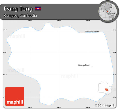 Silver Style Simple Map of Dang Tung, single color outside