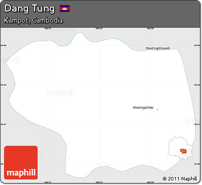 Silver Style Simple Map of Dang Tung, single color outside