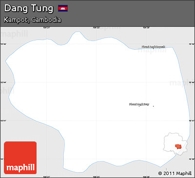 Silver Style Simple Map of Dang Tung, single color outside