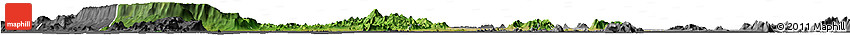 Satellite Horizon Map of Kampot, desaturated