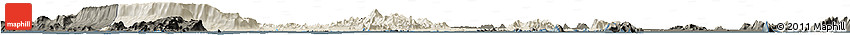 Shaded Relief Horizon Map of Kampot, darken Shaded Relief Horizon Map of Kampot, darken