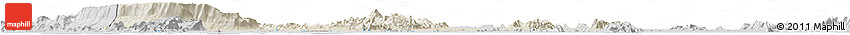 Shaded Relief Horizon Map of Kampot, desaturated Shaded Relief Horizon Map of Kampot, desaturated