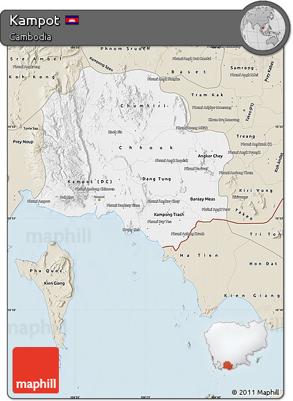 Classic Style Map of Kampot