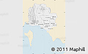 Classic Style Map of Kampot, single color outside