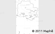 Blank Simple Map of Kampot, cropped outside