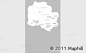 Gray Simple Map of Kampot, cropped outside