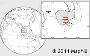 Blank Location Map of Khsach Kandal, highlighted country