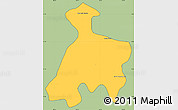 Savanna Style Simple Map of Khsach Kandal, cropped outside