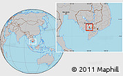 Gray Location Map of Koh Thom, highlighted parent region