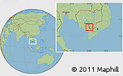 Savanna Style Location Map of Koh Thom