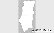 Gray Simple Map of Koh Thom
