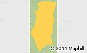 Savanna Style Simple Map of Koh Thom, single color outside