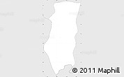 Silver Style Simple Map of Koh Thom