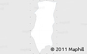 Silver Style Simple Map of Koh Thom, single color outside