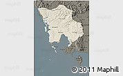 Shaded Relief 3D Map of Koh Kong, darken