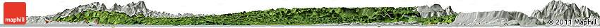 Satellite Horizon Map of Koh Kong, lighten, semi-desaturated