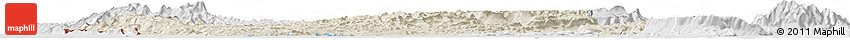 Shaded Relief Horizon Map of Koh Kong, lighten, desaturated