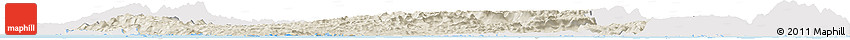 Shaded Relief Horizon Map of Koh Kong, single color outside