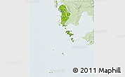 Physical 3D Map of Kiri Sakor, lighten