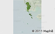 Satellite 3D Map of Kiri Sakor, lighten