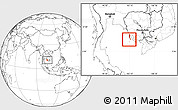 Blank Location Map of Kiri Sakor
