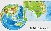 Physical Location Map of Kiri Sakor, highlighted parent region, within the entire country