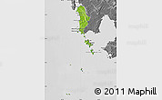 Physical Map of Kiri Sakor, desaturated