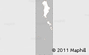 Gray Simple Map of Kiri Sakor, cropped outside