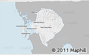 Gray 3D Map of Koh Kong (DC), single color outside