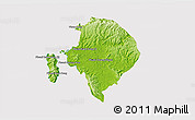 Physical 3D Map of Koh Kong (DC), cropped outside