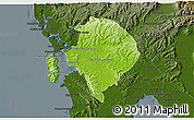 Physical 3D Map of Koh Kong (DC), darken
