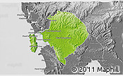 Physical 3D Map of Koh Kong (DC), desaturated