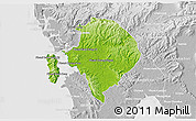 Physical 3D Map of Koh Kong (DC), lighten, desaturated